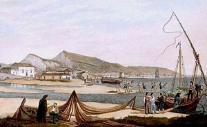 Joseph Cartwrigt, Η χώρα της Ζακύνθου και το λιμάνι, London 1821 